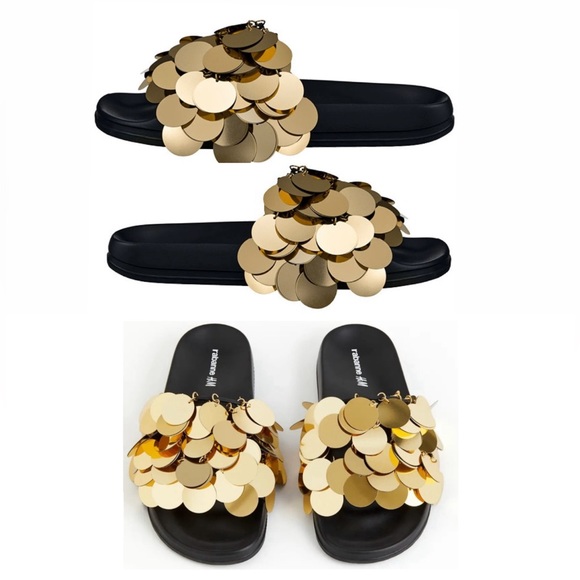 Rabanne X H&M Gold Disc Slides 40/41 (9) - Picture 5 of 10